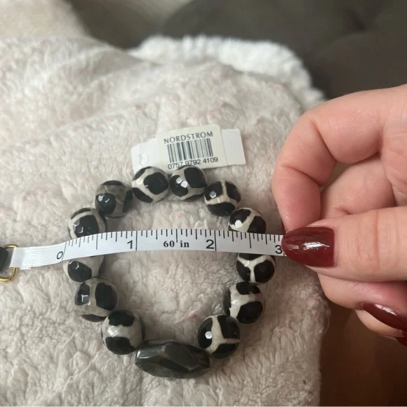 Black Tortoise Stretch Bracelet Nordstom NEW - Picture 4 of 4